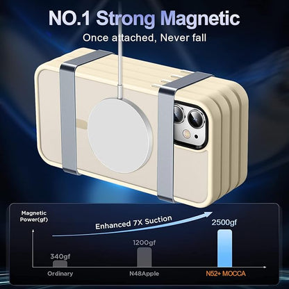 MOCCA Strong Magnetic for iPhone 12 Case/iPhone 12 Pro Case, Compatible with Magsafe, Mil-Grade Drop Protection, Slim Shockproof Translucent Protective Phone Case for iPhone 12/12 Pro, Light Gold