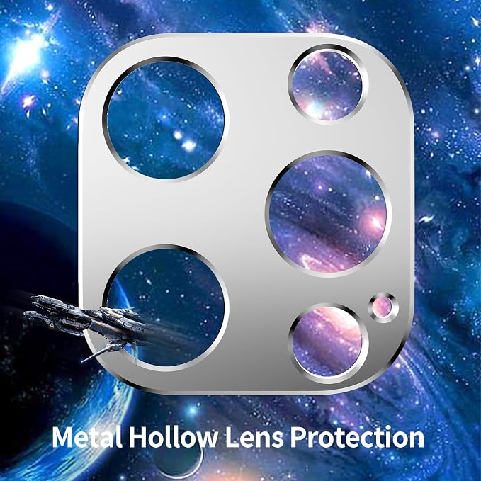 Camera Lens Protector Bumper for iPhone 12 Pro,No Glass Flat Design, Silver