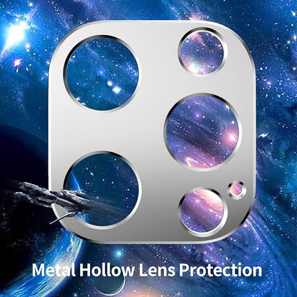 Camera Lens Protector Bumper for iPhone 12 Pro,No Glass Flat Design, Silver