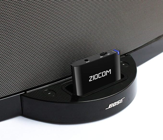 ZIOCOM [Upgrade] 30 Pin Bluetooth Adapter Audio Receiver for Bose iPod iPhone SoundDock and Other 30 Pin Dock Speakers, Upgrade Old SoundDock with 30 Pin Connector, Not for Any Cars or Motorcycles