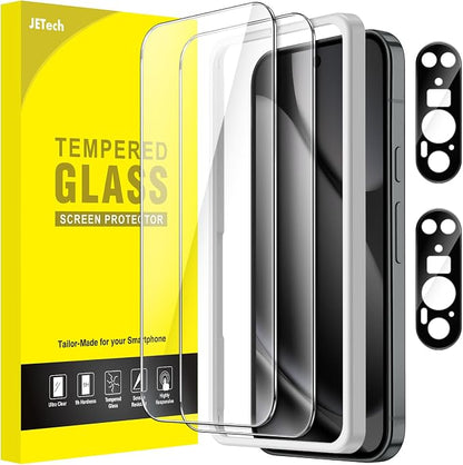 JETech Screen Protector for Google Pixel 10 Pro, 2+2 Pack | with Camera Lens Protector, HD Clear Tempered Glass, Anti-Scratch Protection, Easy Installation Tool