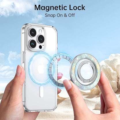 Syncwire Magnetic Phone Grip for MagSafe, Sparkle Ring Holder, Rotatable Kickstand Bling Ring Stand Removable MagSafe Accessories for iPhone 17 Pro Max 16 15 14 13, Android, Samsung etc.