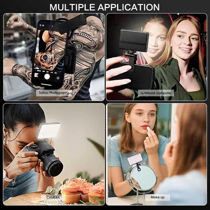 Tattoo Light with 120 LED Beads and 52MM CPL Filter Lens 360° Rotatable Clip Tattoo Equipment Supplies TikTok Remove Glare LED Polarized Fill Light for Video Recording,for Phone, Camera, Laptop, iPad