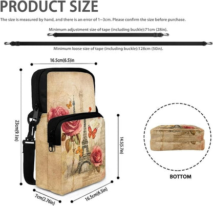 Men's Crossbody Bag, Small Cell Phone Wallet, Women's Shoulder Handbag, Travel Gym Bag