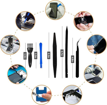 4Pcs Phone Clamp Screen Repair Tool Kit Fix Cracked Cell Phone Screen Clamps Clip Compatible for iPhone,Samsung,iPad,MacBook,Tablets & Other Cell Phone Screen Repair kit with Screwdriver Set