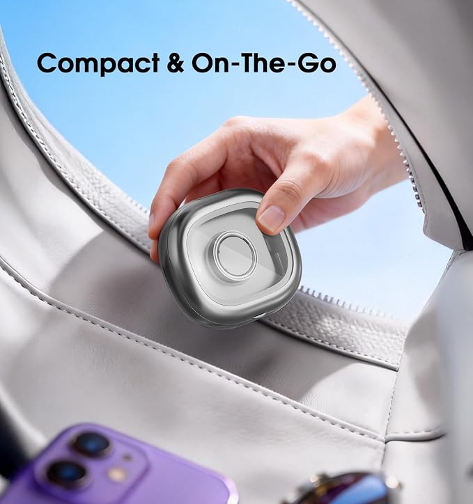 Charging Case for Oura Ring Gen 4 & 3 Charger, 2000mAh Portable Travel Power Station Fits All-Sized Oura Ring 4 & 3, 45-Day Runtime (Official Charger NOT Included)(Silver)
