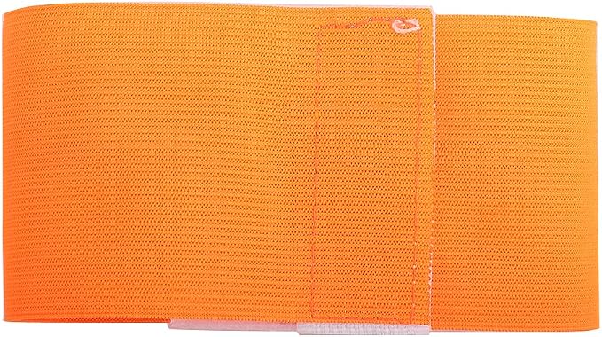 Captain Armband, Outdoor Team Sports Groups Soccer Armbands Adjustable Player Bands Elastic Soccer Captain Armband for Adult Youth School Team Competition Players(Orange)