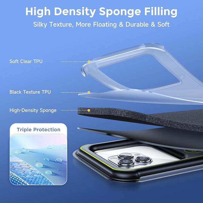 [2 Pcs] Humixx Floating Waterproof Phone Pouch [Sponge 20X Super Buoyancy] [Beach Travel Essentials], IP68 Waterproof Case Dry Bag for iPhone 15/14/13 Pro Max Samsung 24/23/22 Ultra Google Up to 8.8”