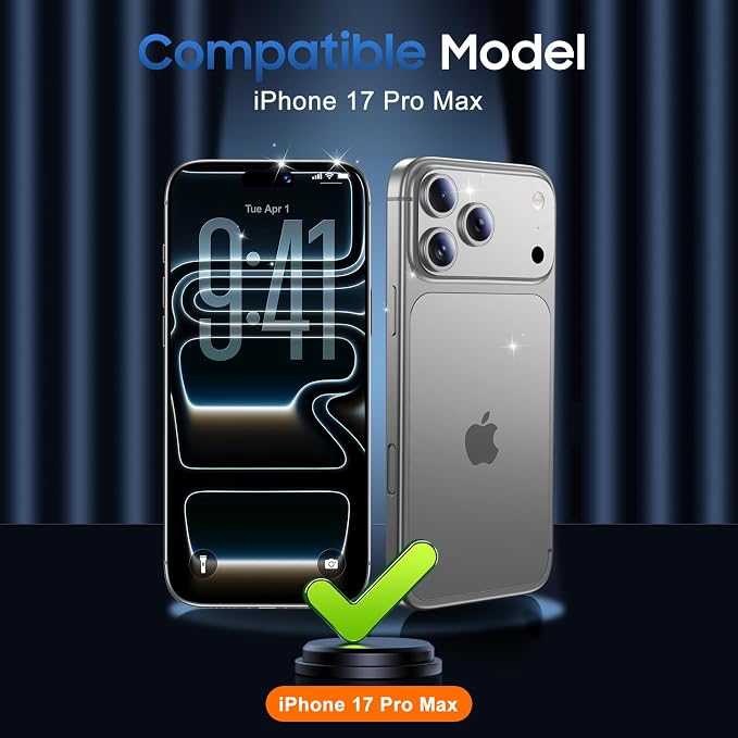 UniqueMe 3 Pack Compatible for iPhone 17 Pro Max Camera Lens Protector - [Drop Protection] [Case Friendly] 9H Tempered Glass Camera Cover Screen [Update New Version] - Colorful