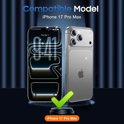 UniqueMe 3 Pack Compatible for iPhone 17 Pro Max Camera Lens Protector - [Drop Protection] [Case Friendly] 9H Tempered Glass Camera Cover Screen [Update New Version] - Colorful