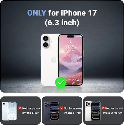 jaroco Magnetic for iPhone 17 Case, [Compatible with MagSafe][Military Grade Drop Protection][Heavy Duty Protection][Non-Slip][Shockproof] 2-Layer Durable Bumper Phone Case 6.3''-Rose