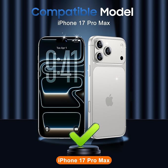 UniqueMe for 3 Pack iPhone 17 Pro Max Camera Lens Protector - [Drop Protection] [Case Friendly] 9H Tempered Glass Camera Cover Screen [Update New Version] - All Silver