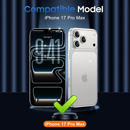UniqueMe for 3 Pack iPhone 17 Pro Max Camera Lens Protector - [Drop Protection] [Case Friendly] 9H Tempered Glass Camera Cover Screen [Update New Version] - All Silver