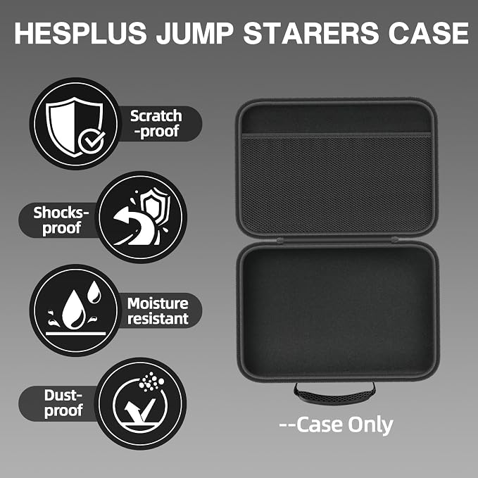 Hard Case for Boost X GBX155 / GB150 UltraSafe Car Battery Jump Starter, Portable Storage Jump Starter Box - Black (Case Only)