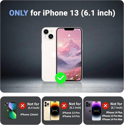 jaroco Magnetic for iPhone 13 Case, [Compatible with MagSafe][Military Grade Drop Protection][Heavy Duty Protection][Non-Slip][Shockproof] 2-Layer Durable Bumper Phone Case 6.1''-Rose