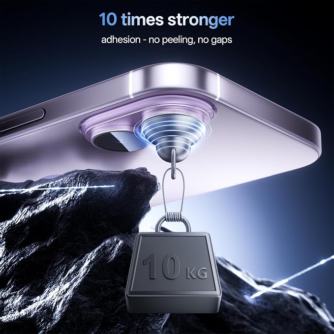 Camera Lens Protector for iPhone 17 6.3"（2025）-Single Piece,Ultra Thin Aluminum Alloy Frame,9H Dual-Strength Glass with 99% AR Light Transmittance,Case Friendly, Light Purple