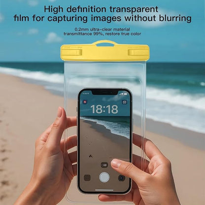 1/2 Pack Waterproof Phone Pouch Compatible with iPhone 17 16 15 Pro Max & Galaxy S24+/S23 7in Waterproof Phone Case with Lanyard, IPX8 Beach Travel Must Haves, Beach Essentials, Yellow, 1 Pack