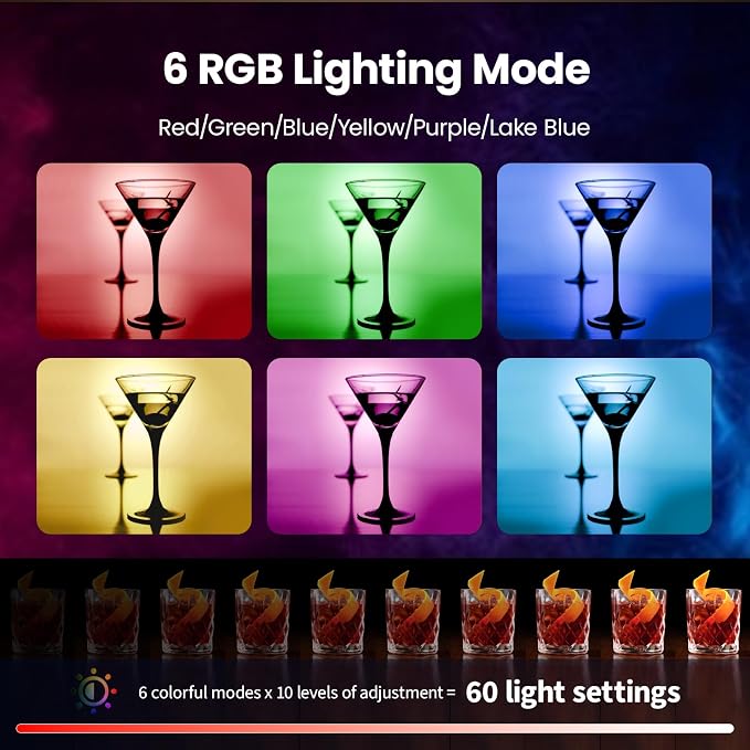 136 LED RGB Magnetic Selfie Light, gliship Portable 360° Full Color RGB Video Light Compatible with Magsafe Rechargeable Portable Clip Fill Light with 9 Lights Modes for Phone Camera Laptop Camera