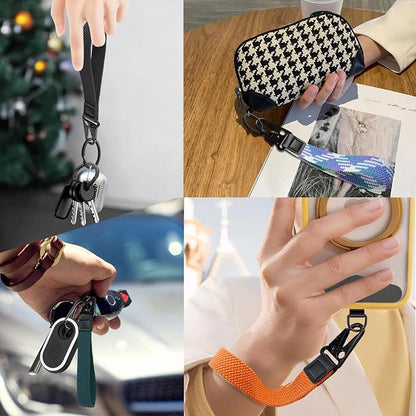 Stretchy Wristlet Keychain, Wrist Lanyard Strap Key Chain Holder to Hold Keys Wallet Phone ID Badge for Men Women