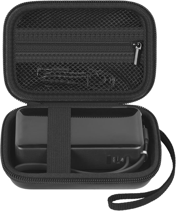 Boobowl Hard Case Compatible with Anker 3-in-1 Portable Charger/for Anker Nano Portable Charger, Power Bank Travel Essentials Bag with Mesh Pocket for Accessories(Box Only)-Black