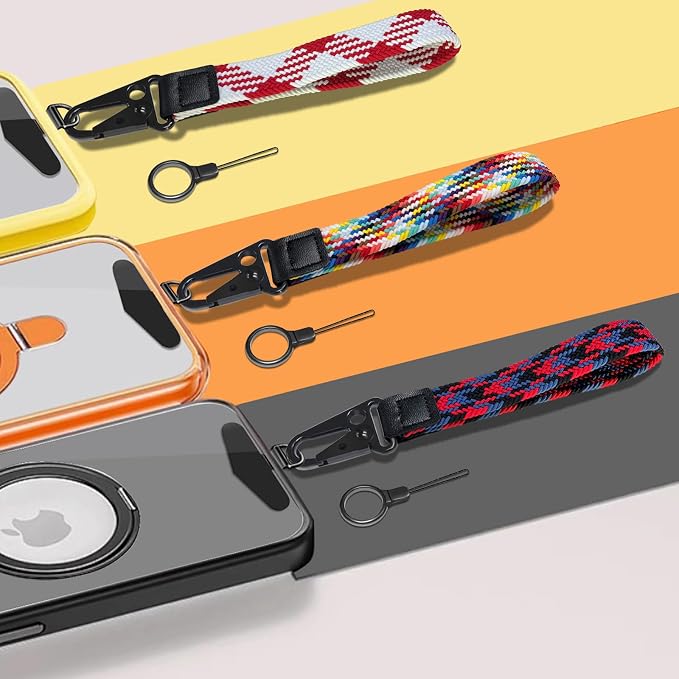 Stretchy Wristlet Keychain, Wrist Lanyard Strap Key Chain Holder to Hold Keys Wallet Phone ID Badge for Men Women