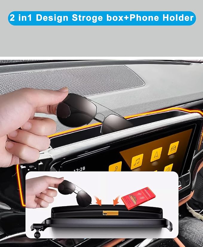 Car Phone Holder for Toyota Highlander Accessories 2020 2021 2022 2023 2024 2025 Mount Cell Phone Holder Fit for Most Smartphones(2020-2025 8 inch Screen Only)