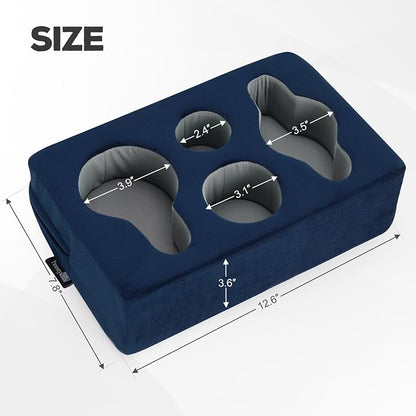 Couch Cup Holder Pillow,Couch Drink Holder,Rectangle Couch Caddy for Coffee Cup,Phone,Remote,Couch Cup Holder Tray for Bed,Car,Sofa,Table