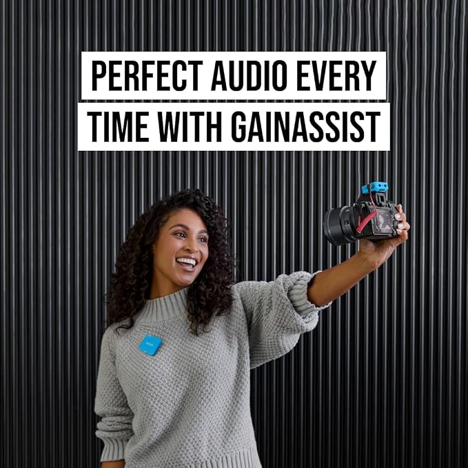 RØDE Wireless GO (Gen 3) – Compact Wireless Mic – Pristine Audio, 32-bit Float Recording, Automatic Level Control, for Phones, Cameras and Computers (Blue)