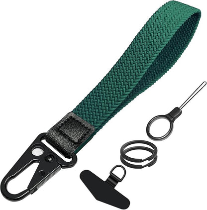 Stretchy Wristlet Keychain, Wrist Lanyard Strap Key Chain Holder to Hold Keys Wallet Phone ID Badge for Men Women