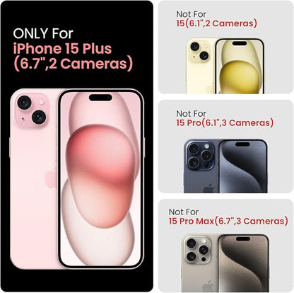 FireNova Designed for iPhone 15 Plus Case, Silicone [Camera Protection] Case, Soft Anti-Scratch Microfiber Lining Inside, 6.7 inch, Stone