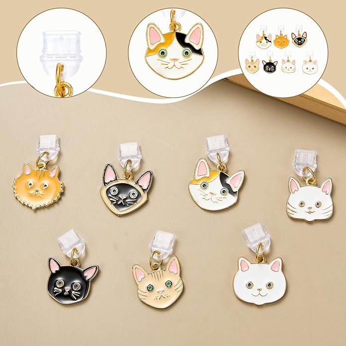 7-10Pcs Dust Plug Charm Type C with Alloy Pendants Cute Cell Phone Charms for Most Type C Phone,Readers Device