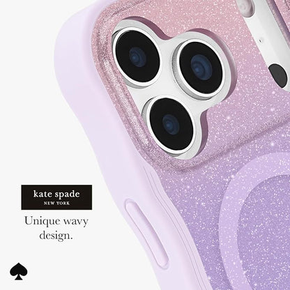 kate spade new york iPhone 17 Pro Case - Compatible with MagSafe - Designer Phone Case - Opal Glitter