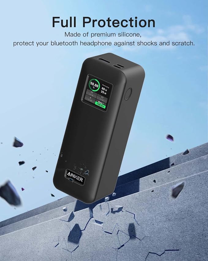 Case Cover for Anker Prime Power Bank 27,650mAh 250W, Full-Body Protective Cover for Anker Prime Power Bank,Drop-Proof,Scratch-Proof,Shock-Proof,Black