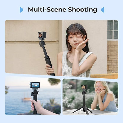 SmallRig Action Camera Selfie Stick Tripod, 7.8-21.6in Extendable, 360° Ball Head, Cold Shoe Mount, Quick Release Adapter for DJI Action 5 Pro/4, 1/4-20" Screw for Hero 13/12/11, Webcam - 5435
