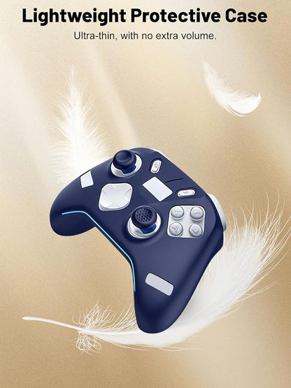 Silicone Protective Case for Flydigi Apex 5 Wireless Controller, Full-Body Protective Cover with Precise Cutout, Shockproof Dustproof Protector Sleeve & Scratch-Resistant Sleeve (Blue)