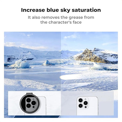 K&F CONCEPT Clip On 67mm CPL Magnetic Phone Lens Filter Kit, Phone Clip with Magnetic Adapter Ring/Cold Shoe/Locking Knob, Polarizer Filter Compatible with iPhone 16 15 Pro Max 14 13