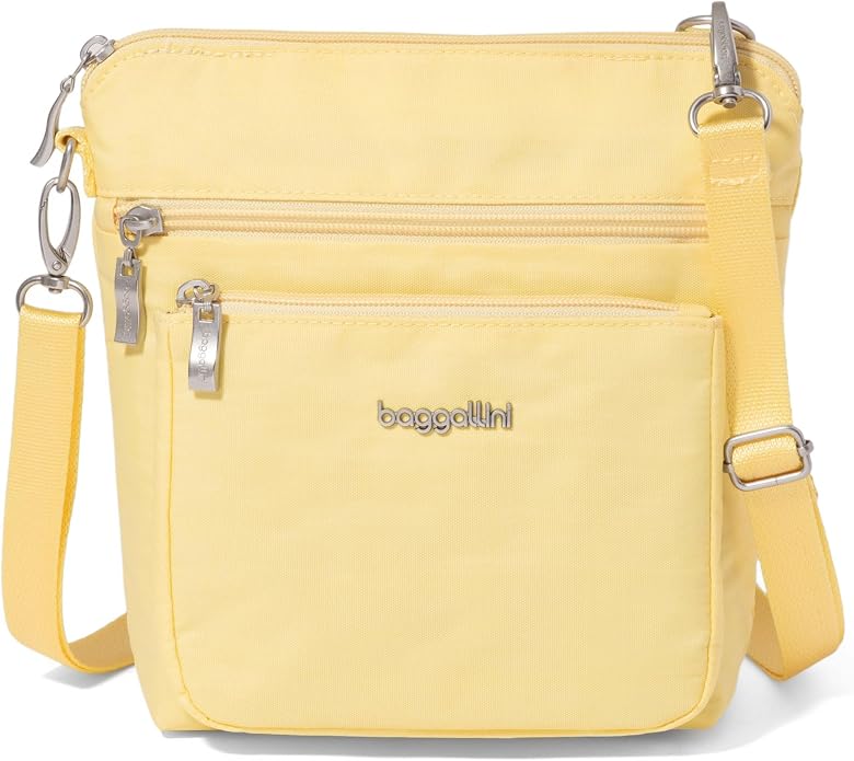 Baggallini Modern Pocket Crossbody Bag for Women, 8.5"x8.5" Handbag Purse with RFID, Lightweight Water-Resistant
