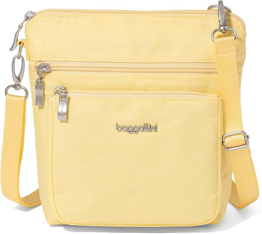 Baggallini Modern Pocket Crossbody Bag for Women, 8.5"x8.5" Handbag Purse with RFID, Lightweight Water-Resistant