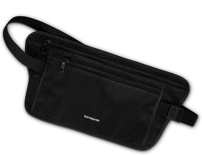 Samsonite RFID Waist Belt - Lightweight and Durable Nylon RFID Protection Technology - Blocks RFID Signals Encoded In Passports, IDs & Credit Cards