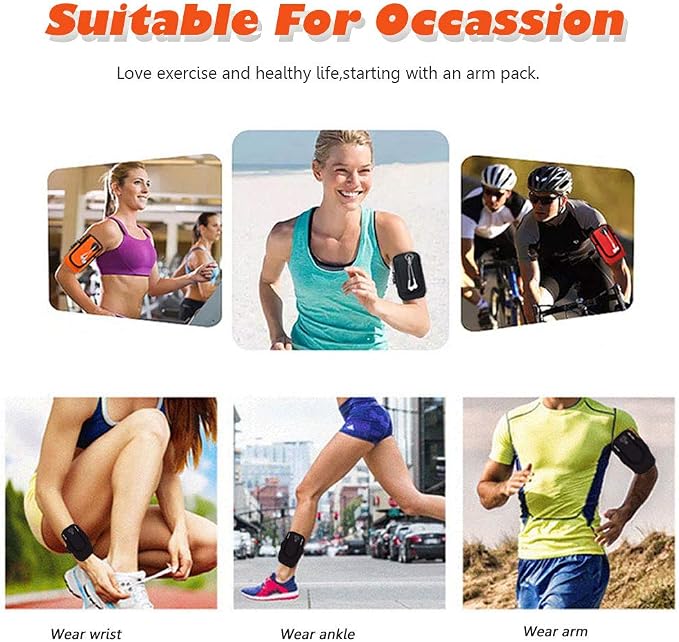 Phone Holder for Running Armband iPhone 11 12 13 14 15 16 17 Pro Max 16e XS X XR Plus Air Mini Galaxy Ultra S26 S25 Note 20 Key,Waterproof Black Arm Band Sports/Exercise/Workout Pouch Sleeve
