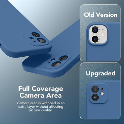 Magnetic for iPhone 12 Case, Compatible with MagSafe, [Full Camera Protection][Screen Protector] Silicone Shockproof Protective Phone Case for iPhone 12 6.1", Lake Blue