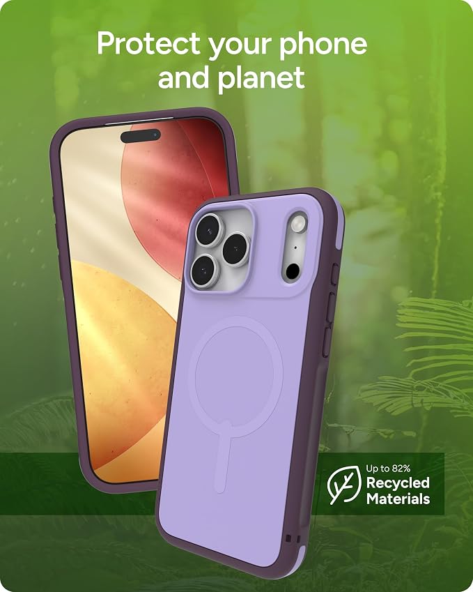 ZAGG Sedona Snap Case for iPhone 17 Pro Max - Purple Dusty Grape, Drop Protection (13ft/4m), Graphene-Reinforced Multi-Layer Protection, MagSafe Phone Case with Impact-Absorbing Bumpers, Slim