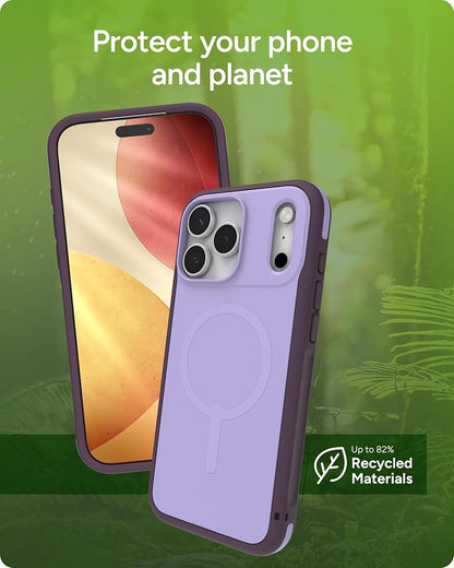 ZAGG Sedona Snap Case for iPhone 17 Pro Max - Purple Dusty Grape, Drop Protection (13ft/4m), Graphene-Reinforced Multi-Layer Protection, MagSafe Phone Case with Impact-Absorbing Bumpers, Slim
