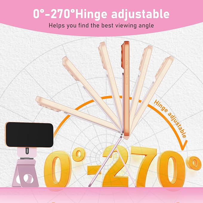 Magnetic Tripod for iPhone, Aluminium Phone Tripod Stand Compatible with Magsafe iPhone 17/16/15/14/13/12 Series, Foldable Strong Magnetic Phone Stand & Travel Essentials Accessories