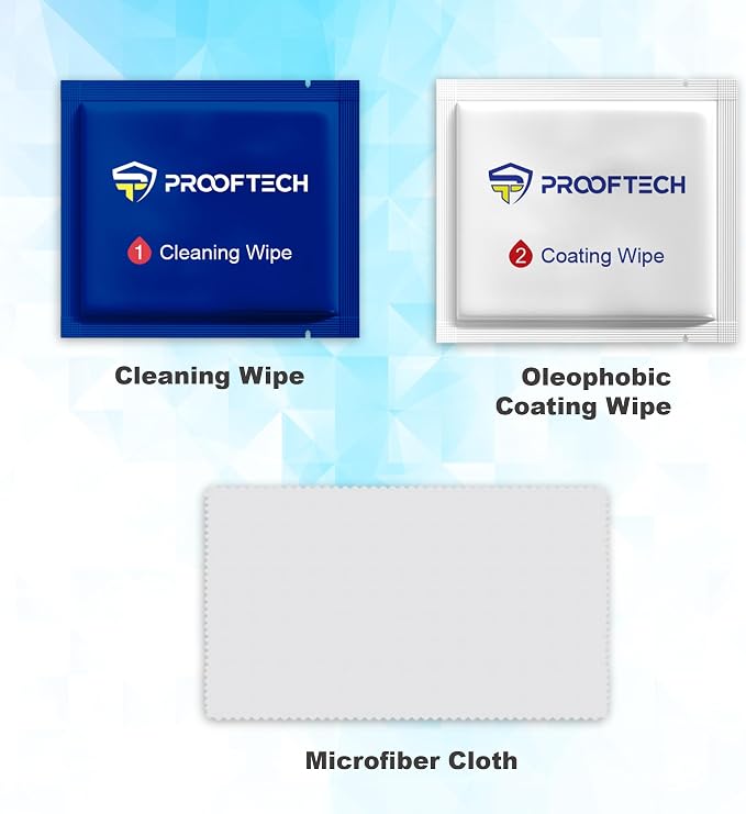ProofTech Screen Scratch Remover Repair Kit for All Smartphones Tablets and Watches Complete Set of 3 Diamond Polishing Compounds and 3 Wool Cloths and Oleophobic Coating
