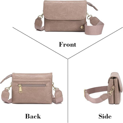 MINICAT RFID Blocking Small Crossbody Bags for Women Vegan Leather Mini Travel Purses Cell Phone Purse Cross Body Bag