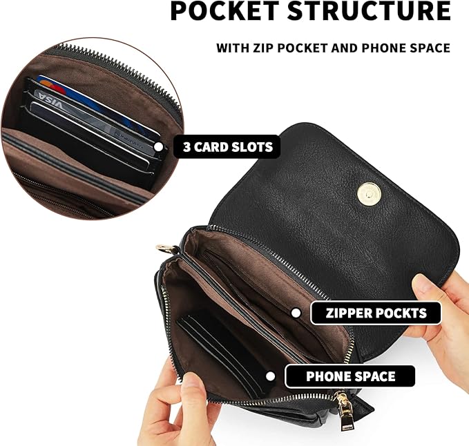 CHOLISS Small Crossbody Bags for Women, Vegan Leather Cell Phone Purse, Mini Travel Purse with Adjustable Strap Womens Gifts