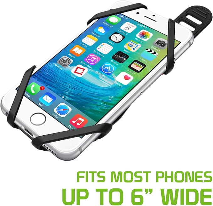 Cellet Motorcycle, Bike Phone Mount, Universal Bicycle Holder Mount Compatible for Apple iPhones, Samsung Galaxy, Google Pixels, Motorola Smartphones (Grey)