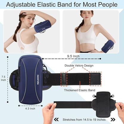 Phone Holder for Running with Crossbody Strap, Arm Band for Phone for Running for iPhone 15 14 Pro Max Samsung Under 7.2 Inch, Water Resistance Cell Phone Holder for Walking Jogging Women Men