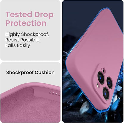 FireNova Designed for iPhone 16 Pro Max Case, Silicone Upgraded [Camera Protection] Phone Case, Soft Anti-Scratch Microfiber Lining Inside, 2024, Lilac Purple